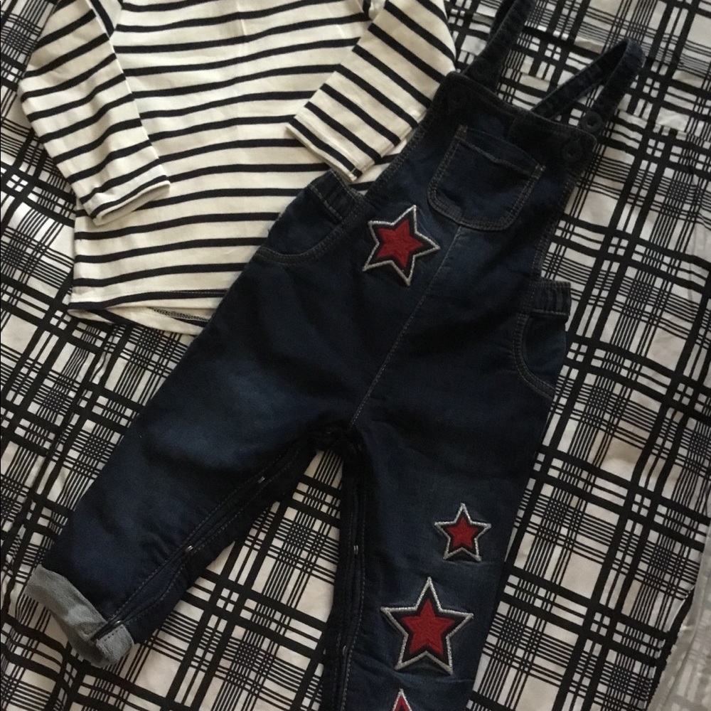 9-12 months dungaree 2 piece set